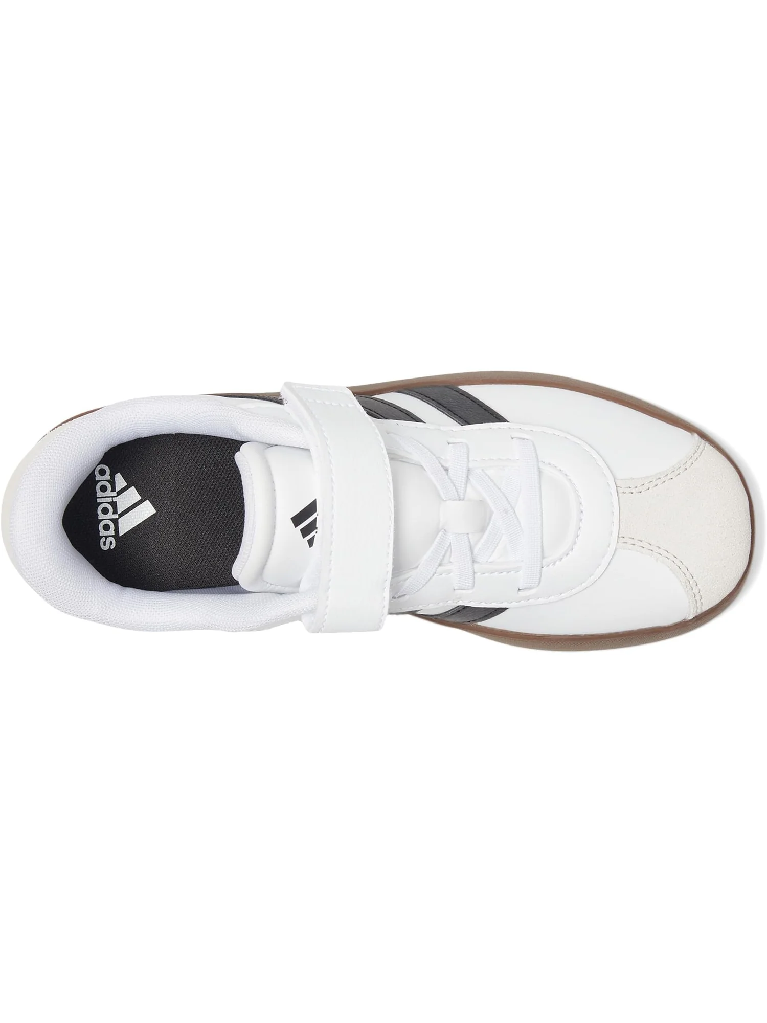 Кроссовки adidas Kids VL Court 3.0 Elastic Lace — изображение 2 из 7, белый/черный/серый