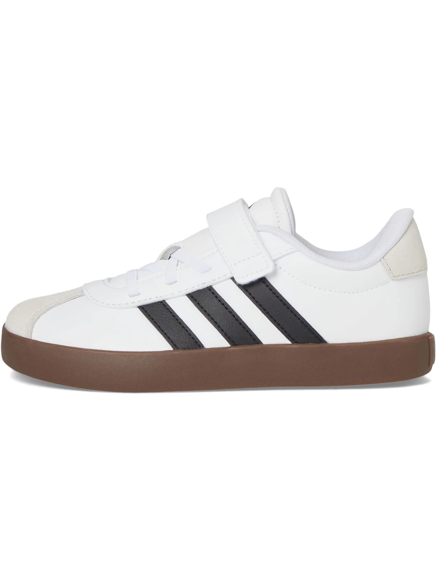 Кроссовки adidas Kids VL Court 3.0 Elastic Lace — изображение 4 из 7, белый/черный/серый
