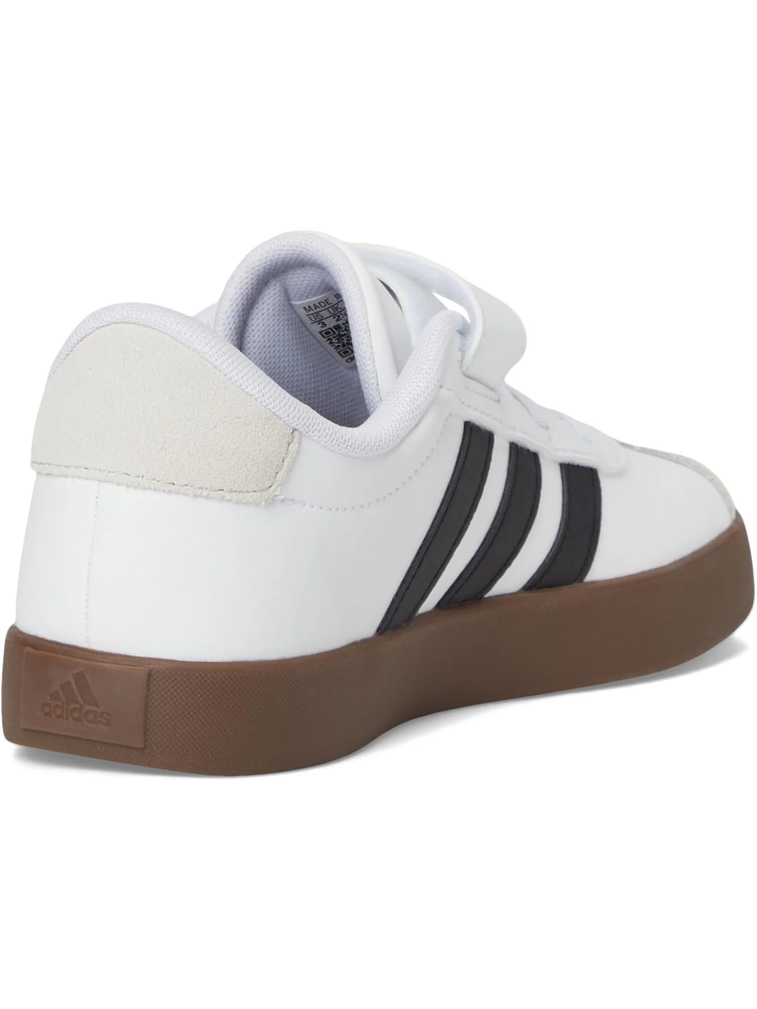 Кроссовки adidas Kids VL Court 3.0 Elastic Lace — изображение 5 из 7, белый/черный/серый
