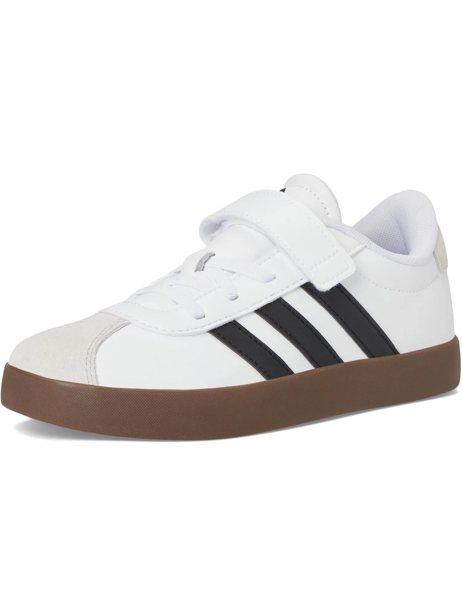 Кроссовки adidas Kids VL Court 3.0 Elastic Lace — изображение 7 из 7, белый/черный/серый