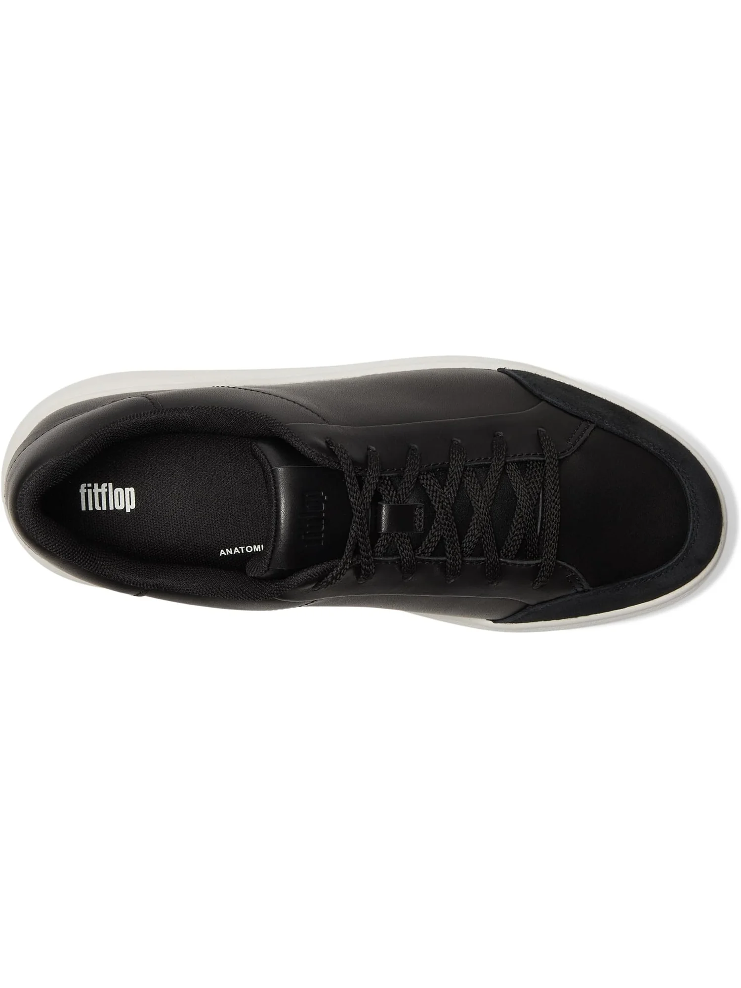 Кроссовки FitFlop Rtg Leather/Suede Sneakers — изображение 2 из 7, черный