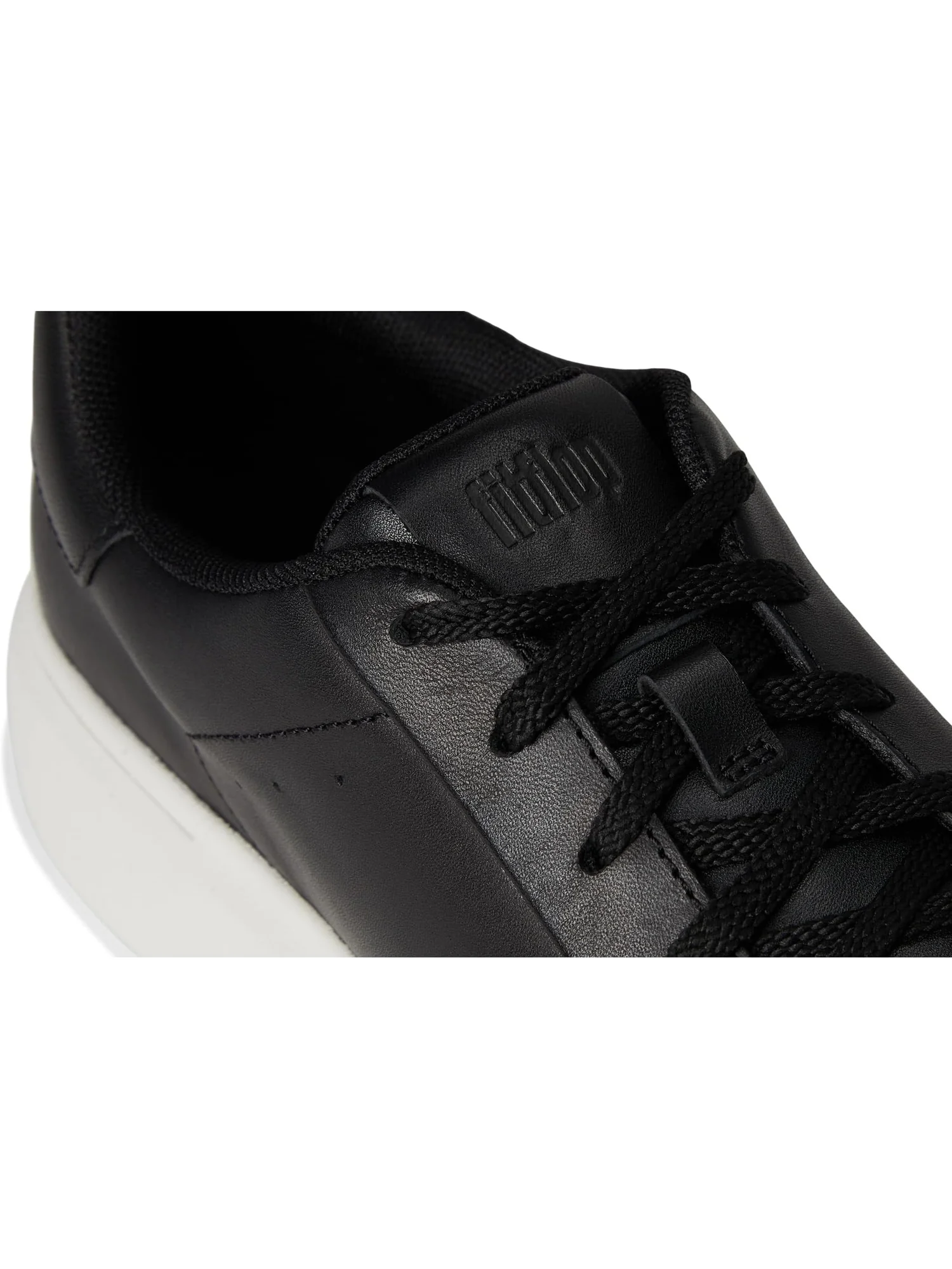 Кроссовки FitFlop Rtg Leather/Suede Sneakers — изображение 6 из 7, черный