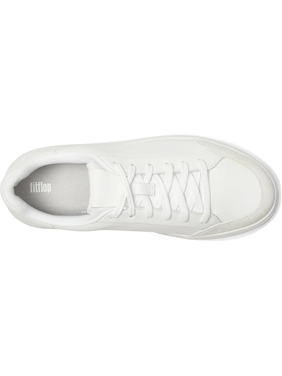Кроссовки FitFlop Rtg Leather/Suede Sneakers — изображение 2 из 7, белый