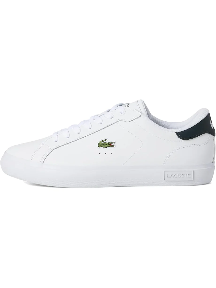 Кроссовки мужские Lacoste Powercourt Graphic Leather — изображение 4 из 7, белый/темно-зеленый