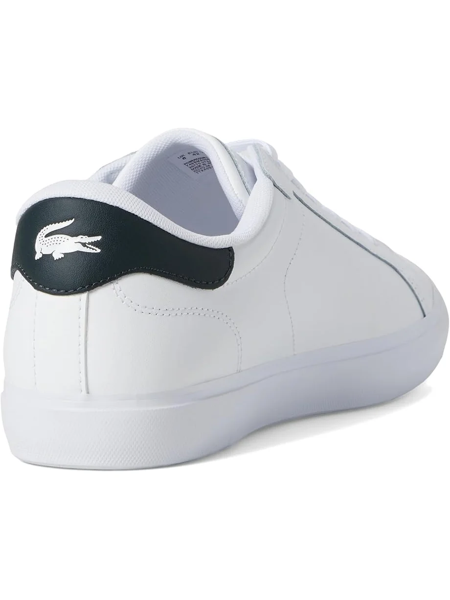 Кроссовки мужские Lacoste Powercourt Graphic Leather — изображение 5 из 7, белый/темно-зеленый