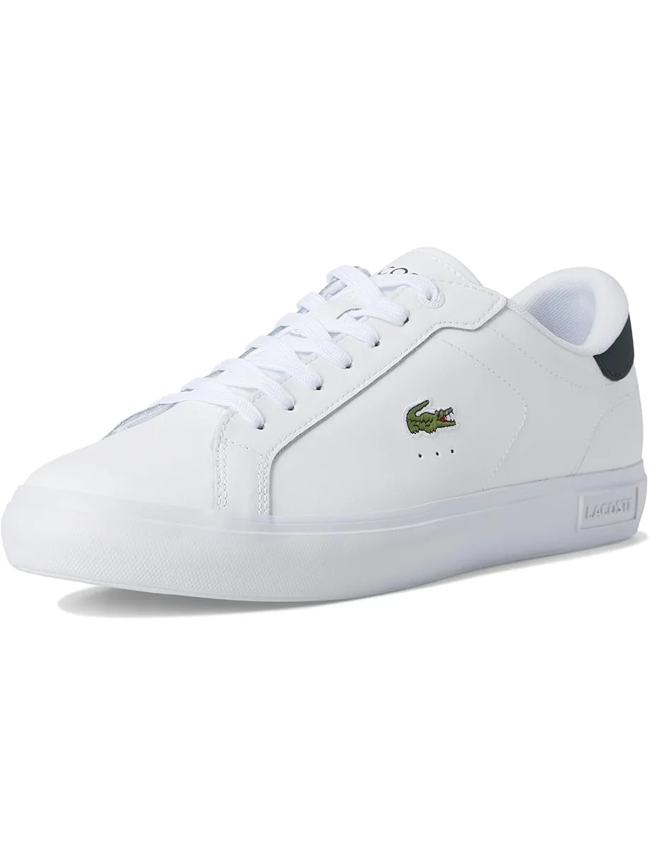 Кроссовки мужские Lacoste Powercourt Graphic Leather — изображение 7 из 7, белый/темно-зеленый