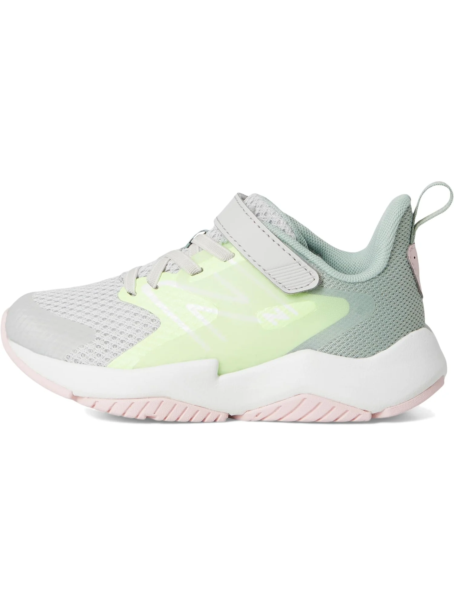 Кроссовки New Balance Kids Rave Run v2 Bungee Lace with Top Strap — изображение 4 из 7, серый//зеленый