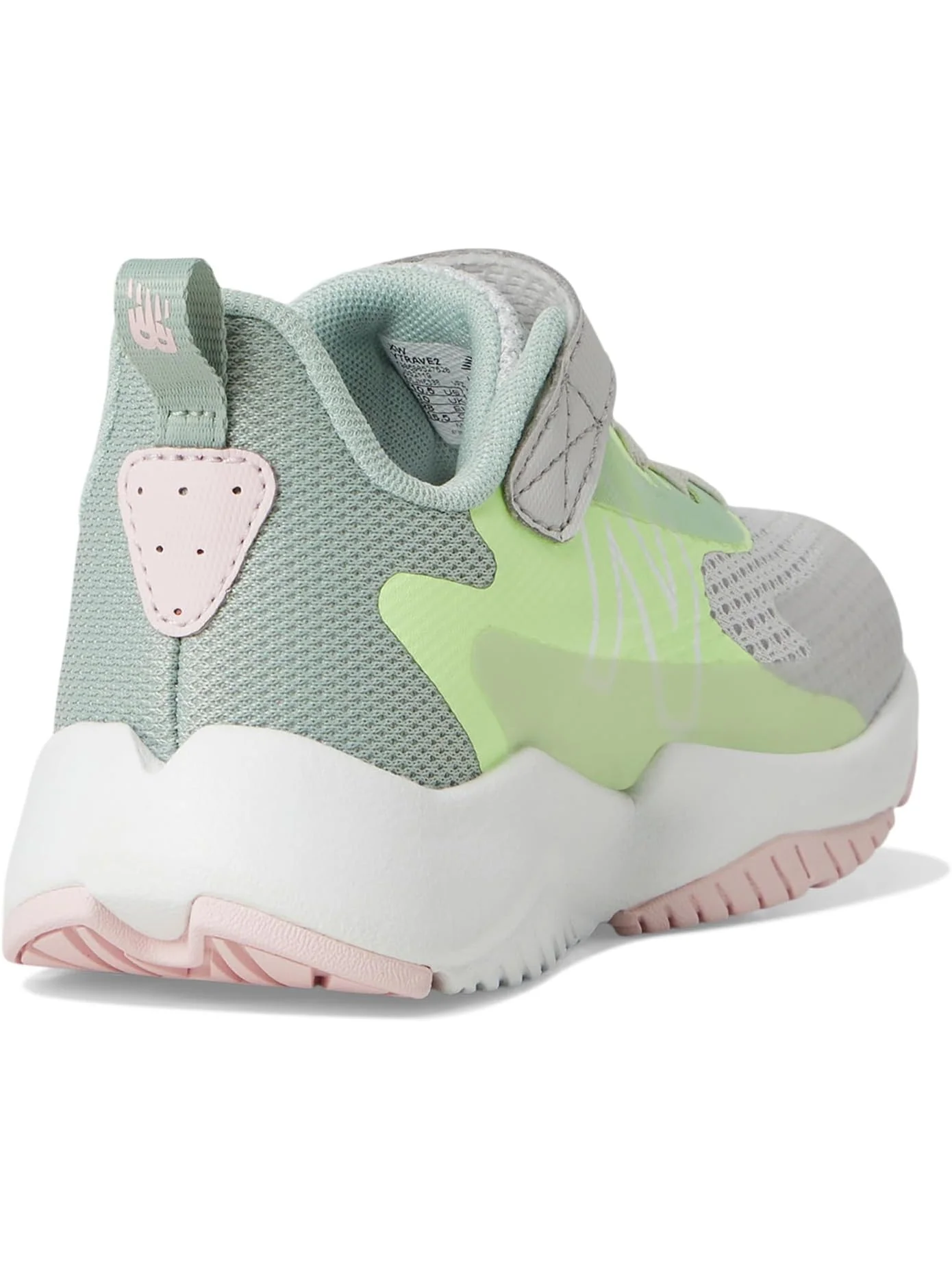 Кроссовки New Balance Kids Rave Run v2 Bungee Lace with Top Strap — изображение 5 из 7, серый//зеленый