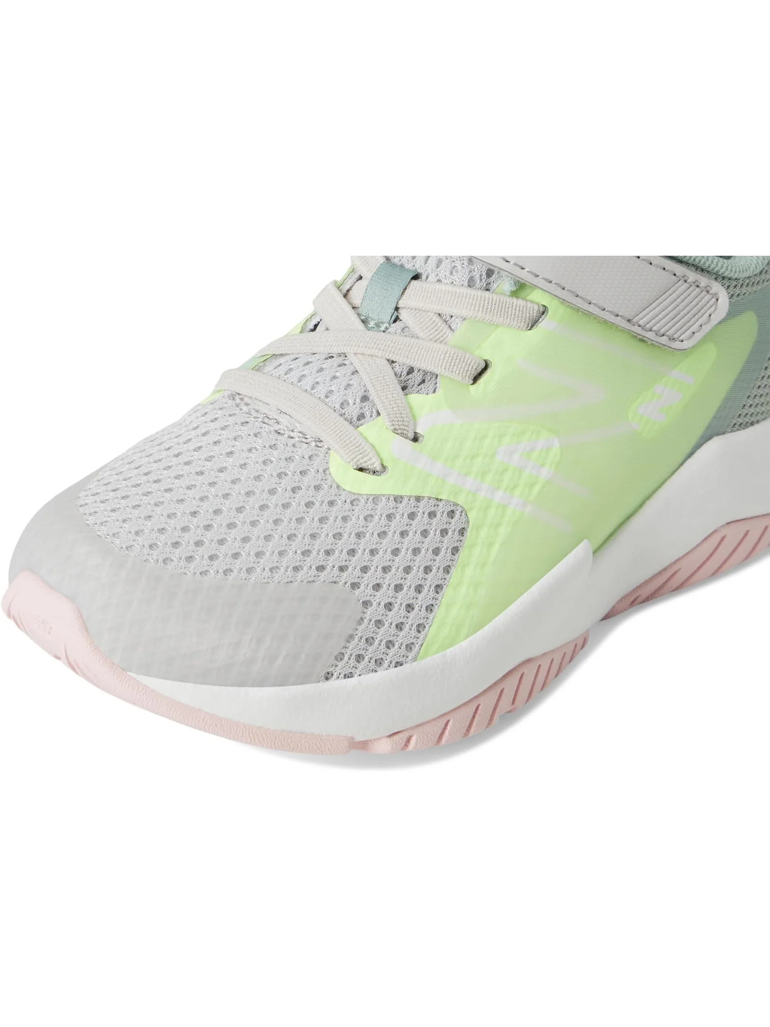 Кроссовки New Balance Kids Rave Run v2 Bungee Lace with Top Strap — изображение 6 из 7, серый//зеленый