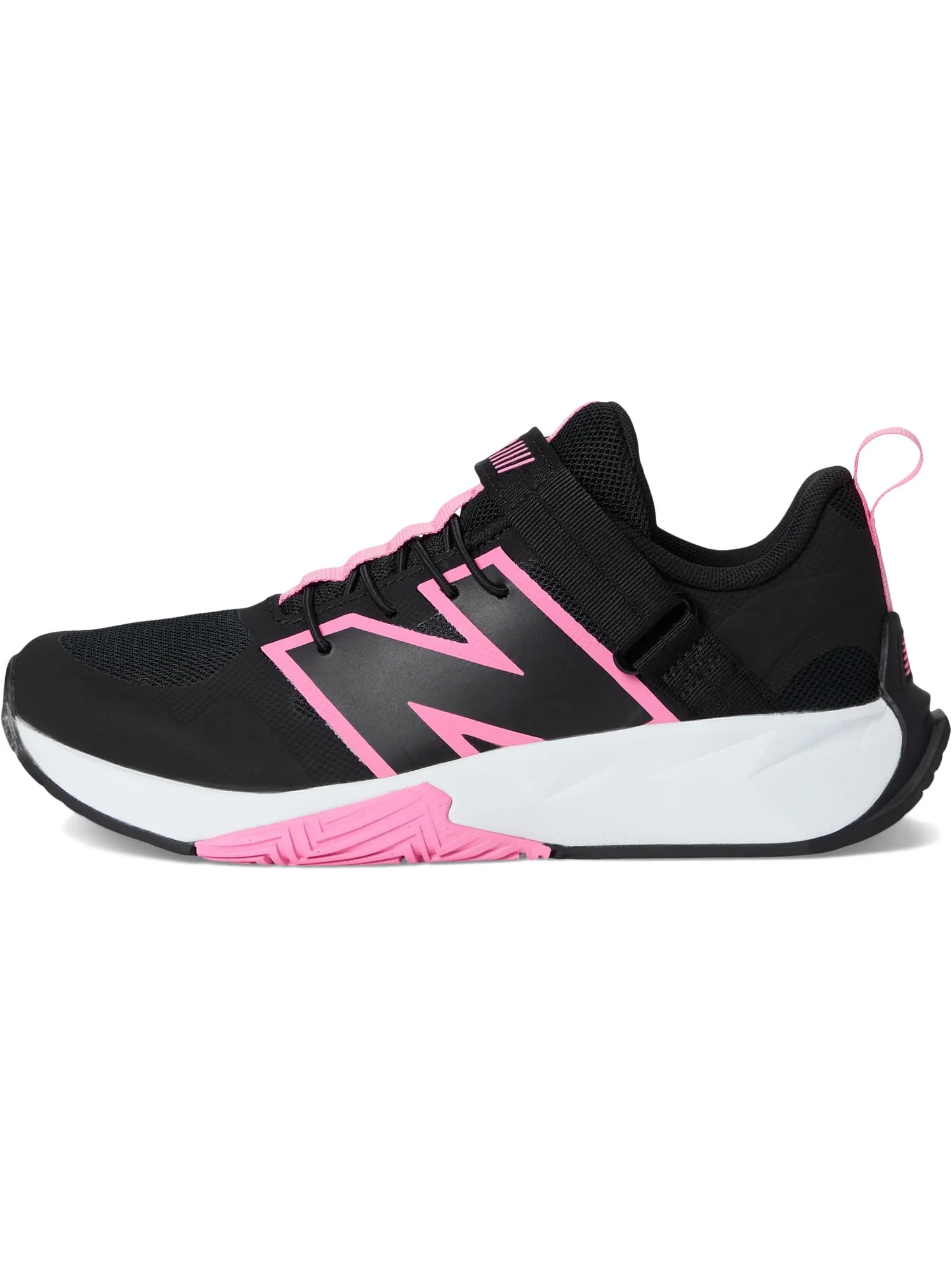 Кроссовки New Balance Kids Fuelcell Play Bungee With Top Strap — изображение 4 из 7, черный/розовый/белый