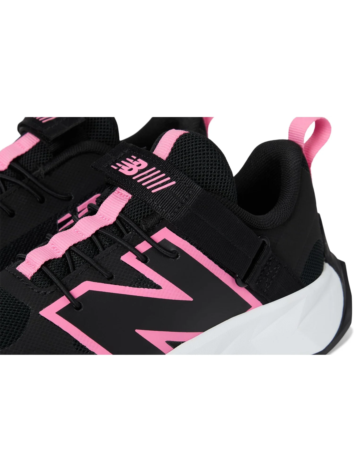 Кроссовки New Balance Kids Fuelcell Play Bungee With Top Strap — изображение 6 из 7, черный/розовый/белый
