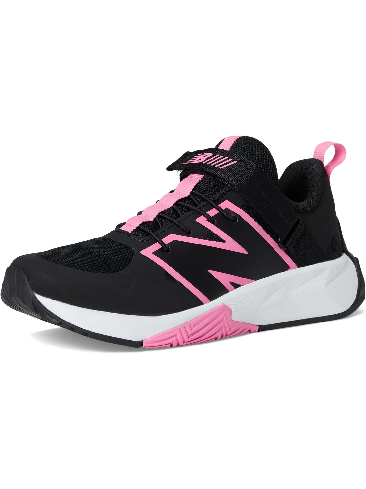 Кроссовки New Balance Kids Fuelcell Play Bungee With Top Strap — изображение 7 из 7, черный/розовый/белый