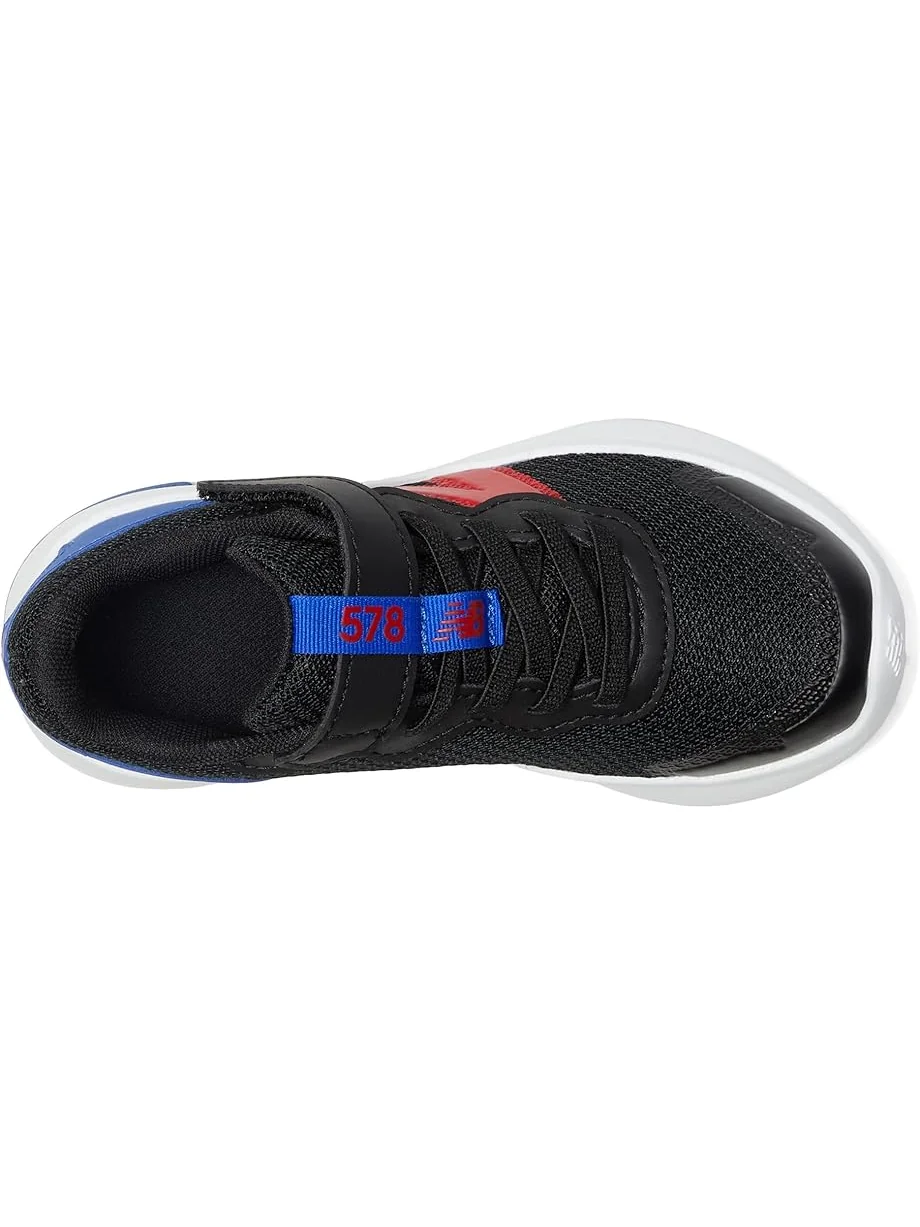 Кроссовки New Balance Kids 578v1 Bungee Lace with Top Strap — изображение 2 из 7, черный/красный