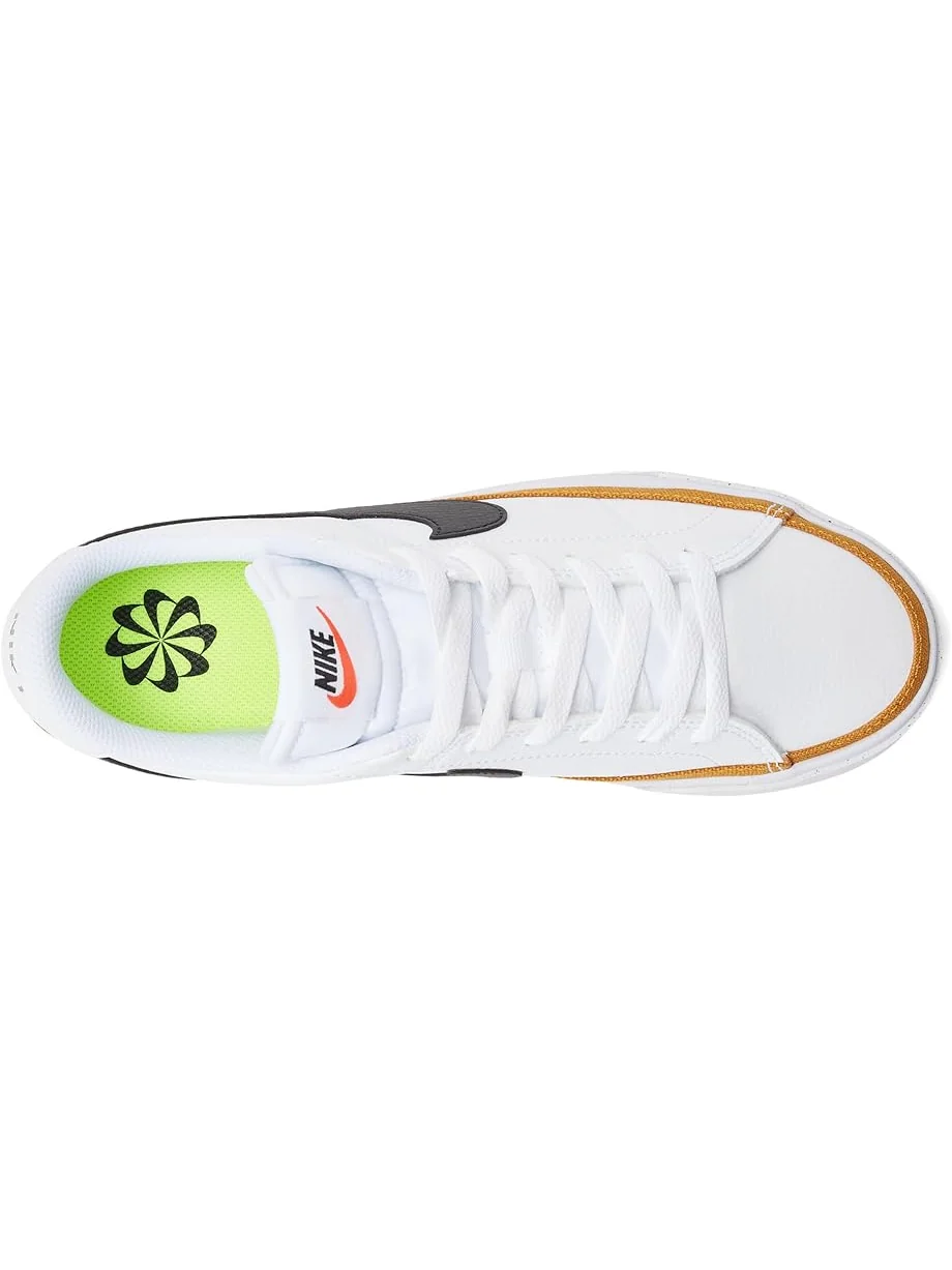 Кроссовки Nike Court Legacy Next Nature — изображение 2 из 7, белый/черный//оранжевый