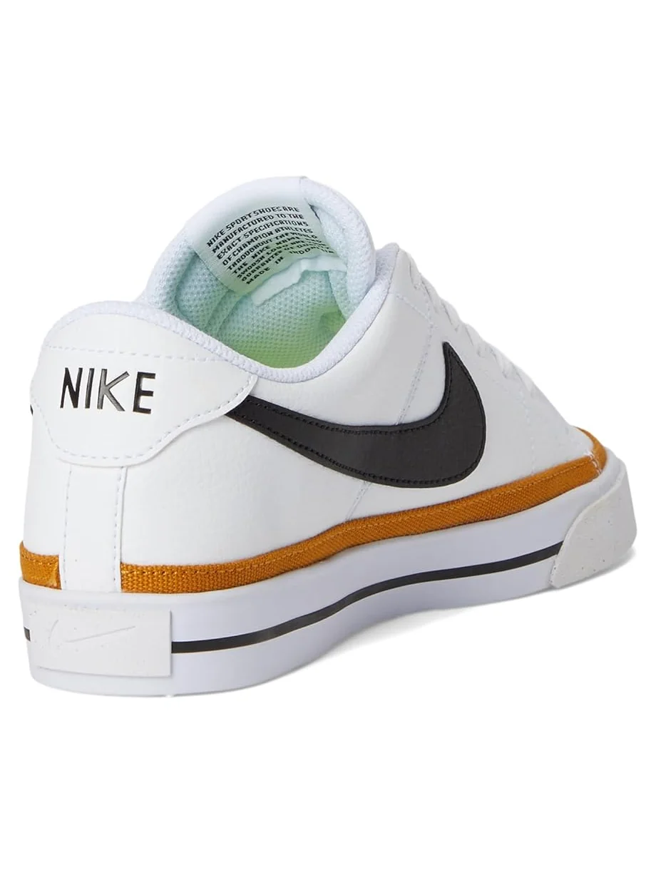 Кроссовки Nike Court Legacy Next Nature — изображение 5 из 7, белый/черный//оранжевый