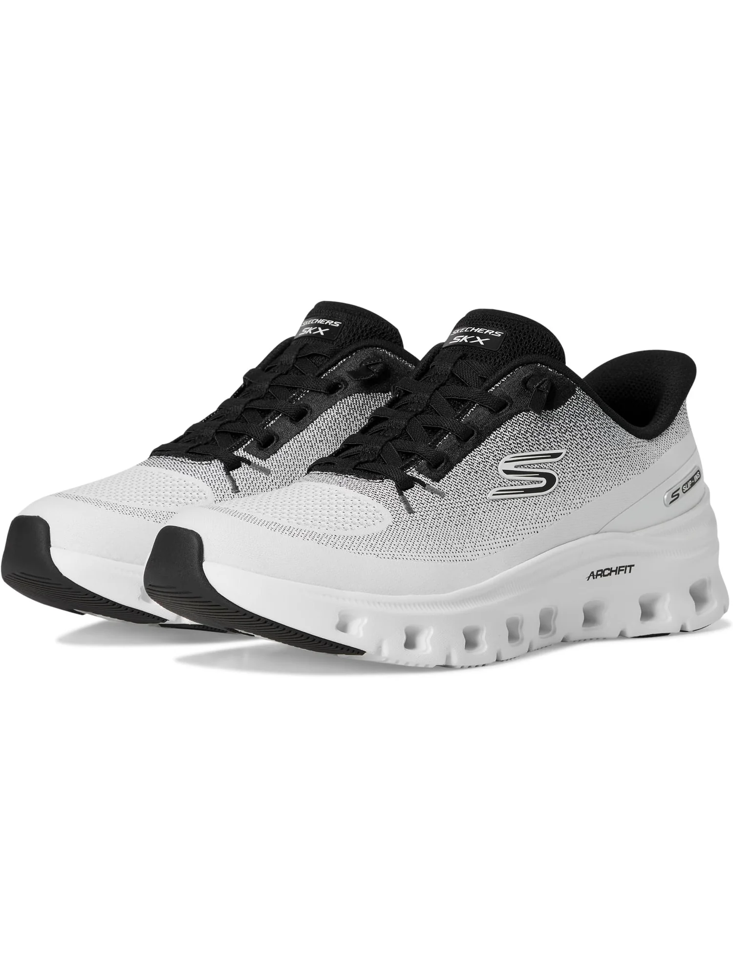 Кроссовки SKECHERS Women's Arch Fit Glide-Step Pro Hands Free Slip-ins — изображение 1 из 7, белый черный