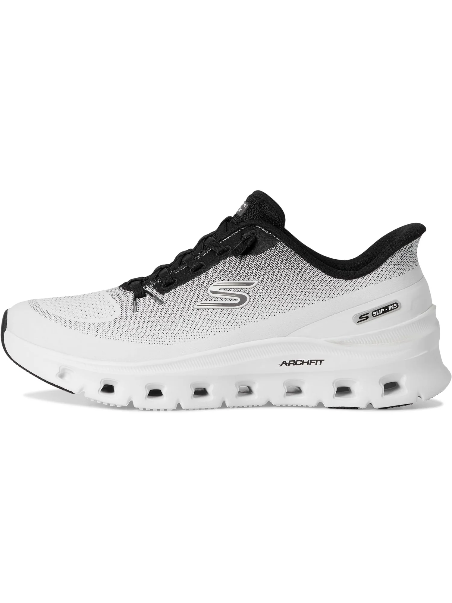 Кроссовки SKECHERS Women's Arch Fit Glide-Step Pro Hands Free Slip-ins — изображение 4 из 7, белый черный
