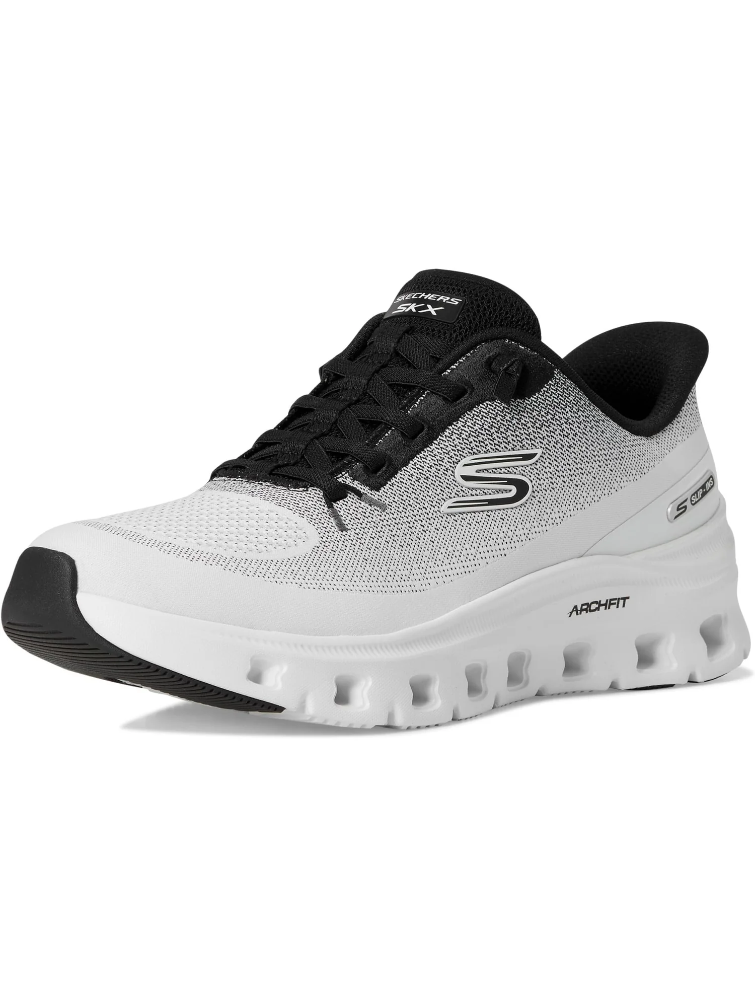 Кроссовки SKECHERS Women's Arch Fit Glide-Step Pro Hands Free Slip-ins — изображение 7 из 7, белый черный