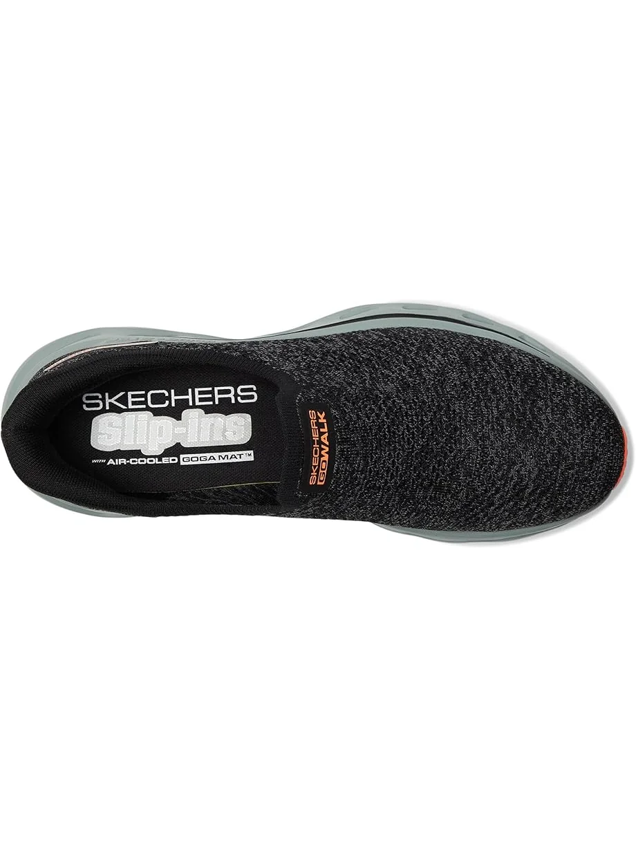 Кроссовки SKECHERS Performance Go Walk Glide-step 2.0 Caleb Hands Free Slip-in — изображение 2 из 7, черный/серый