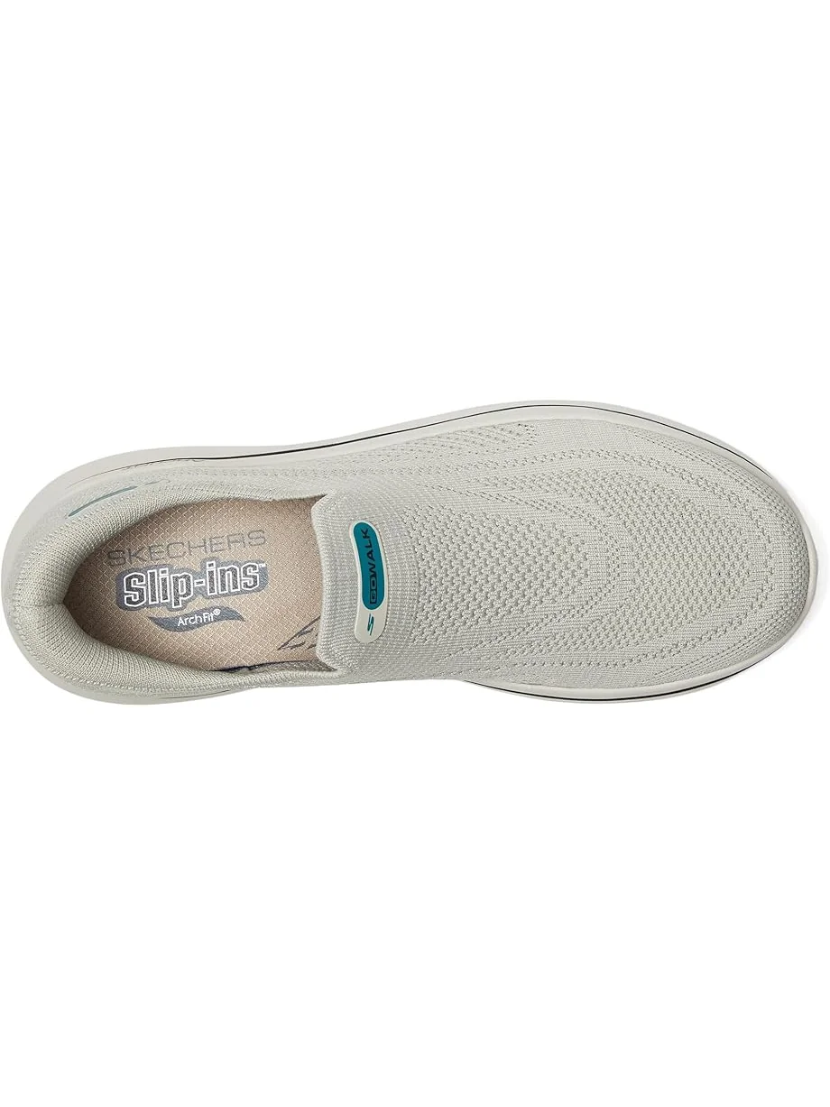 Кроссовки SKECHERS Performance Go Walk Arch Fit N-joy Dale Hands Free Slip-in — изображение 2 из 7, серо-коричневый
