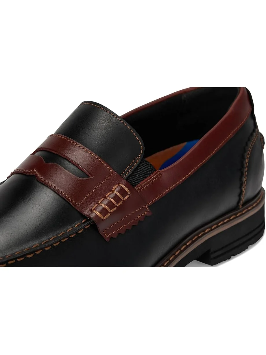 Лоферы Nunn Bush Odin II Moc Toe Penny Loafer Lightweight and Comfortable Slip-On — изображение 6 из 7, черный/коричневый