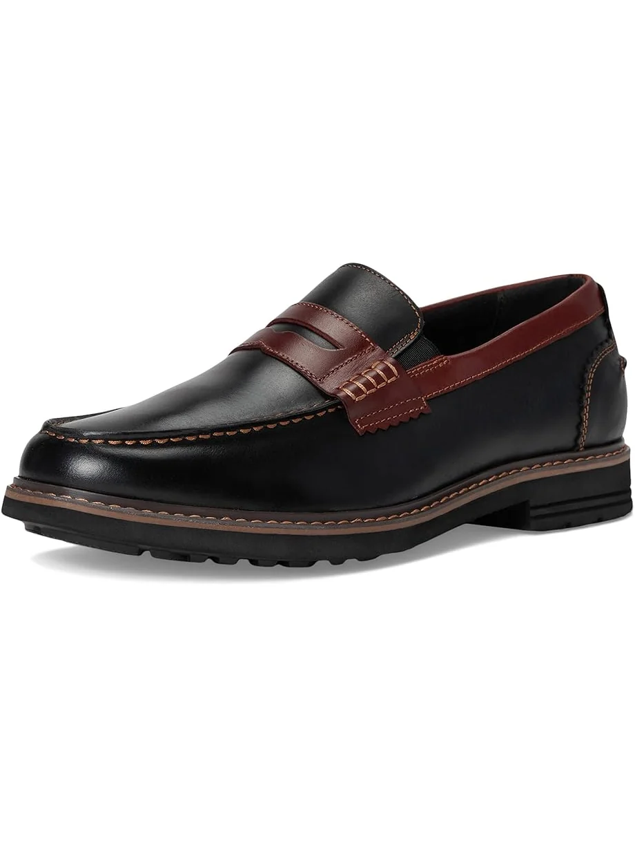 Лоферы Nunn Bush Odin II Moc Toe Penny Loafer Lightweight and Comfortable Slip-On — изображение 7 из 7, черный/коричневый