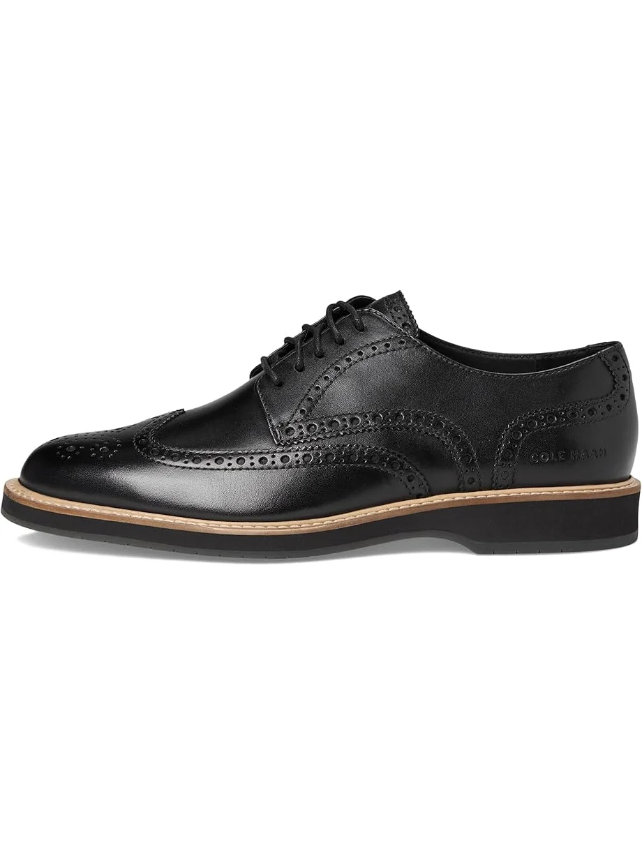 Мужские оксфорды Cole Haan Morse Grand Wingtip — изображение 4 из 7, черный/черный/серый