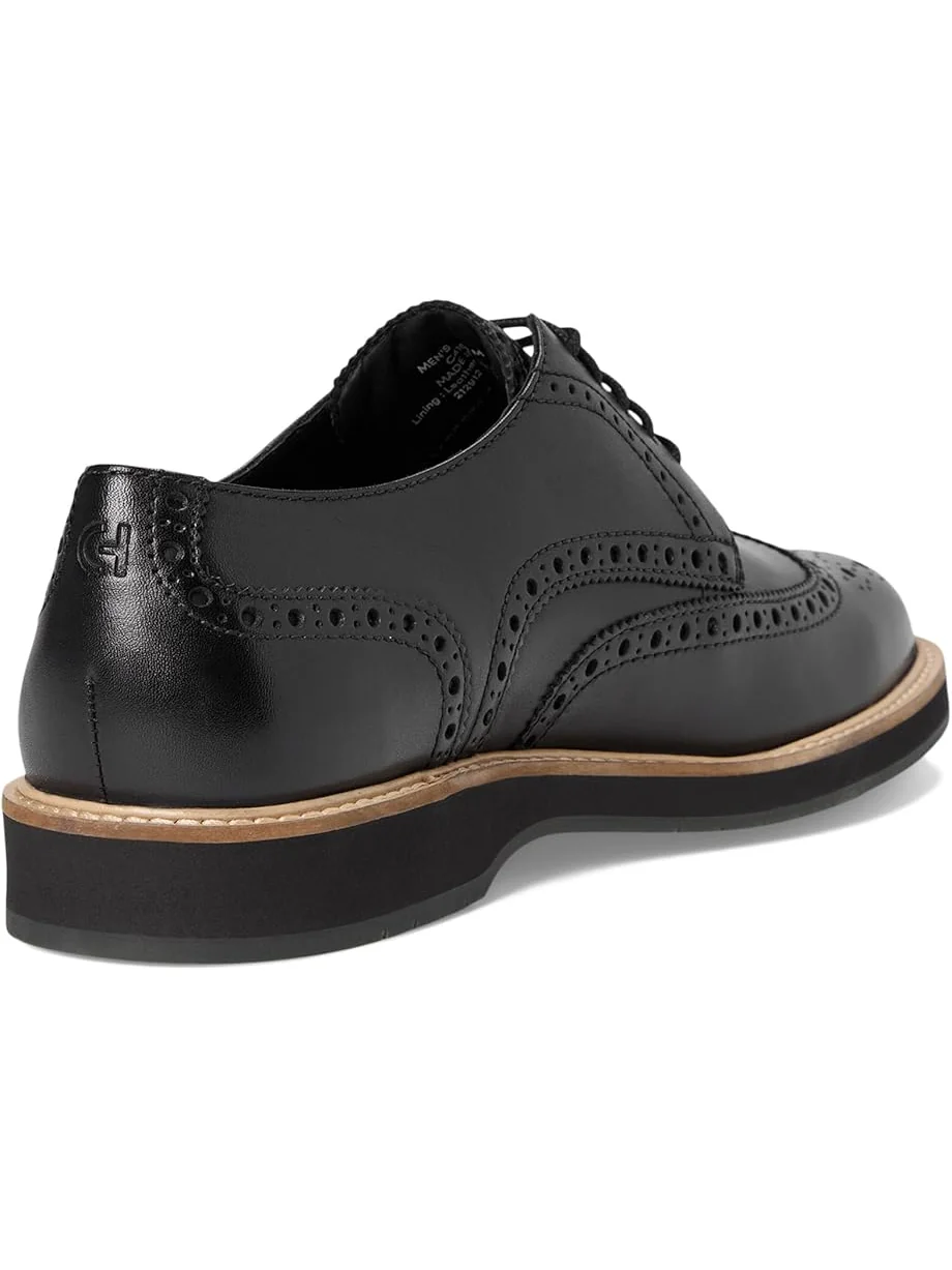 Мужские оксфорды Cole Haan Morse Grand Wingtip — изображение 5 из 7, черный/черный/серый