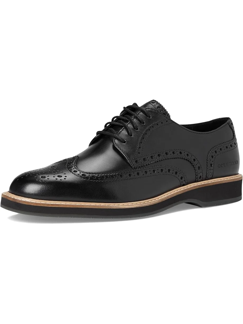 Мужские оксфорды Cole Haan Morse Grand Wingtip — изображение 7 из 7, черный/черный/серый