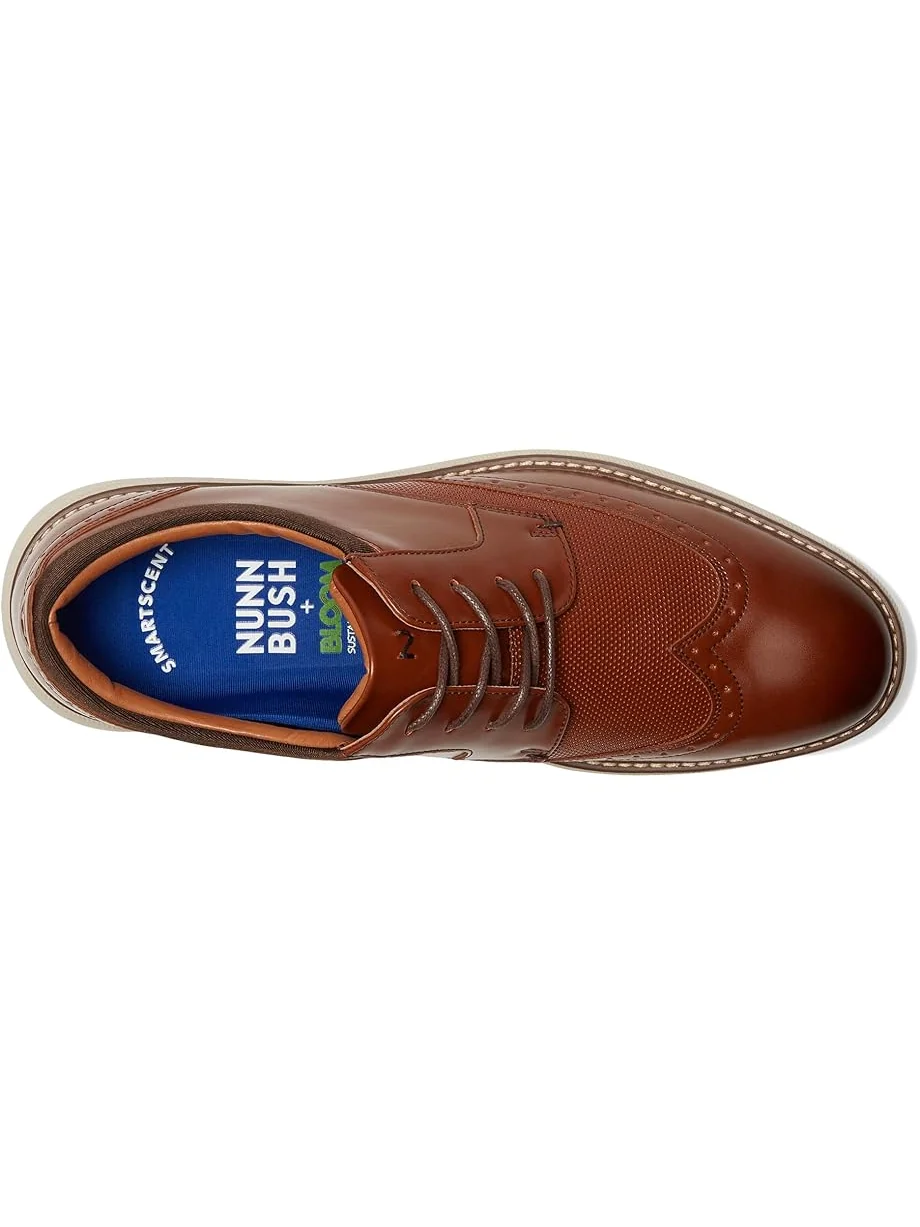 Оксфорды Nunn Bush Chase 2.0 Wingtip Oxford Casual Contemporary Lace Up — изображение 2 из 7, коричневый