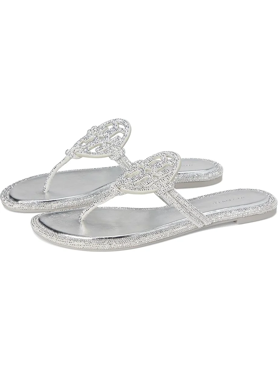 Сандалии Tory Burch Miller Knotted Pave — изображение 1 из 7, серебряный