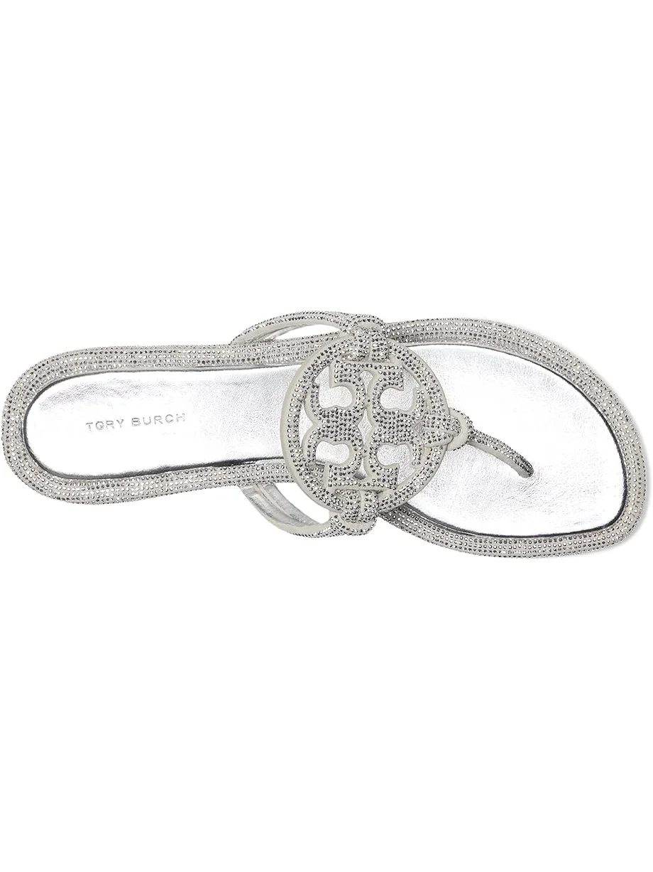 Сандалии Tory Burch Miller Knotted Pave — изображение 2 из 7, серебряный