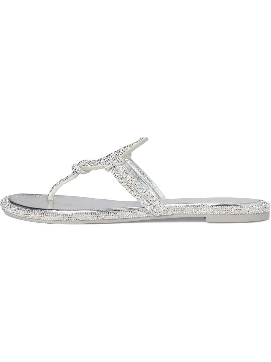 Сандалии Tory Burch Miller Knotted Pave — изображение 4 из 7, серебряный