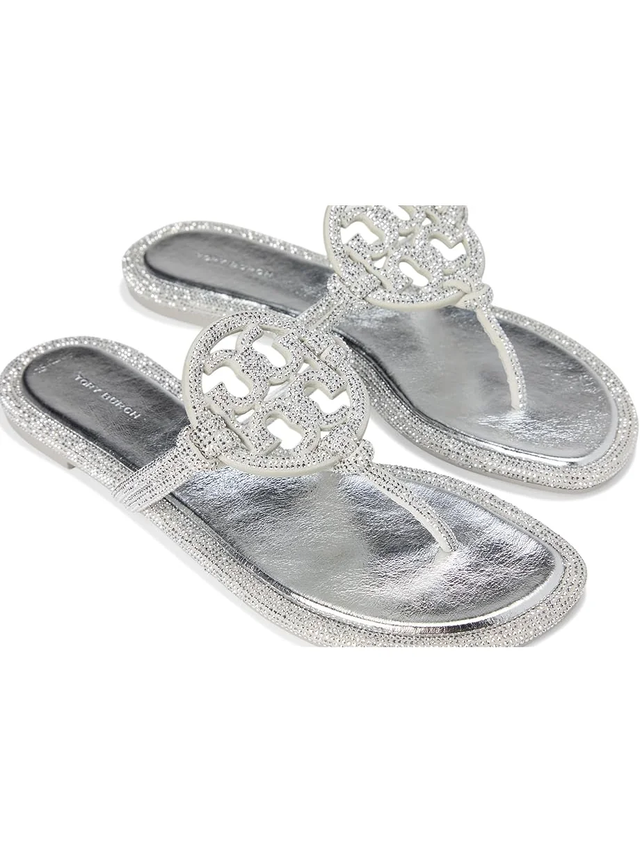 Сандалии Tory Burch Miller Knotted Pave — изображение 6 из 7, серебряный