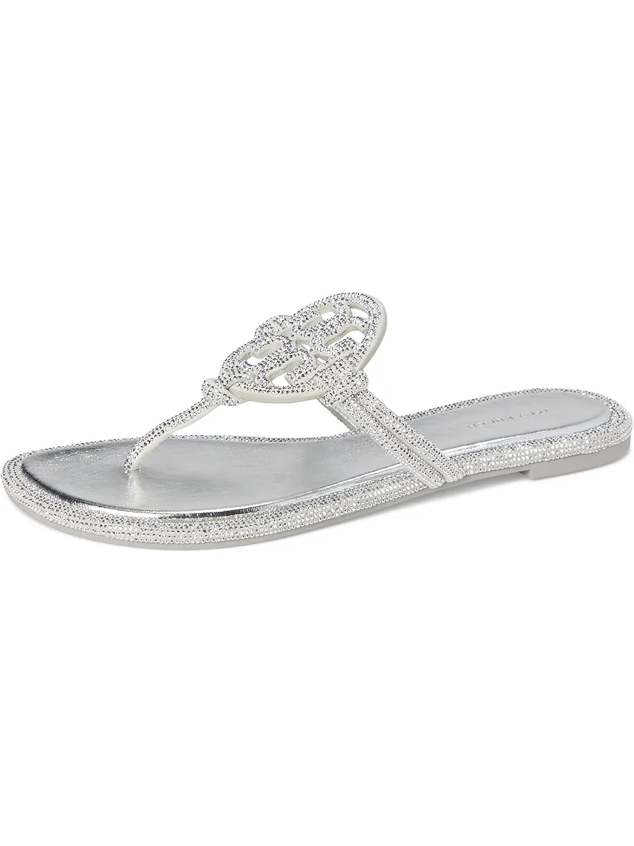 Сандалии Tory Burch Miller Knotted Pave — изображение 7 из 7, серебряный