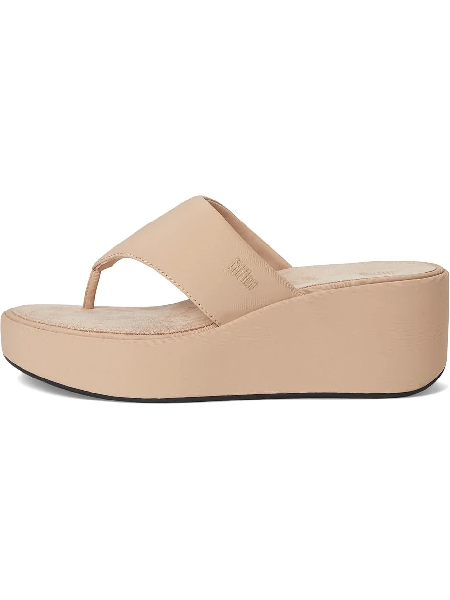 Туфли FitFlop Platfforms Wedge Toe-Post Sandals — изображение 4 из 7, классический бежевый