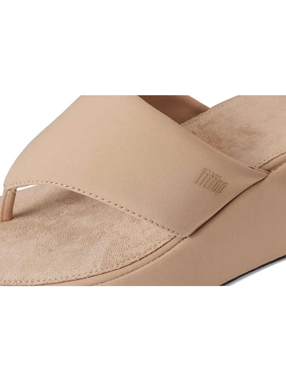 Туфли FitFlop Platfforms Wedge Toe-Post Sandals — изображение 6 из 7, классический бежевый