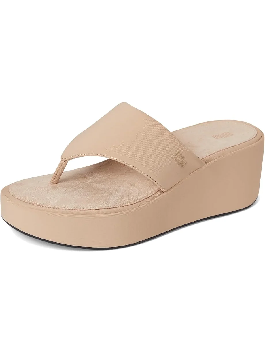Туфли FitFlop Platfforms Wedge Toe-Post Sandals — изображение 7 из 7, классический бежевый