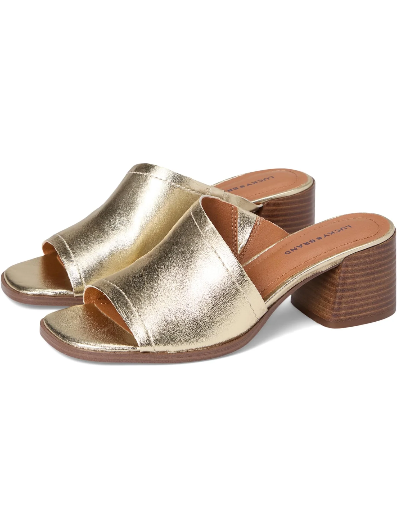 Туфли Lucky Brand Women's Jamira Asymmetrical Mule — изображение 1 из 7, платиновый