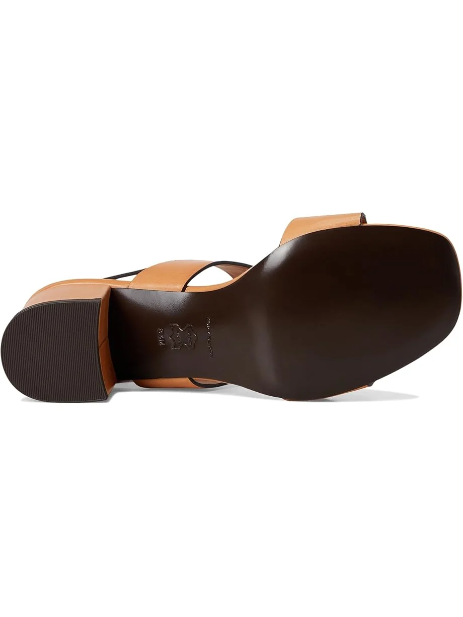 Туфли Tory Burch T Lock Heel Sandals 55mm — изображение 3 из 7, верблюжий