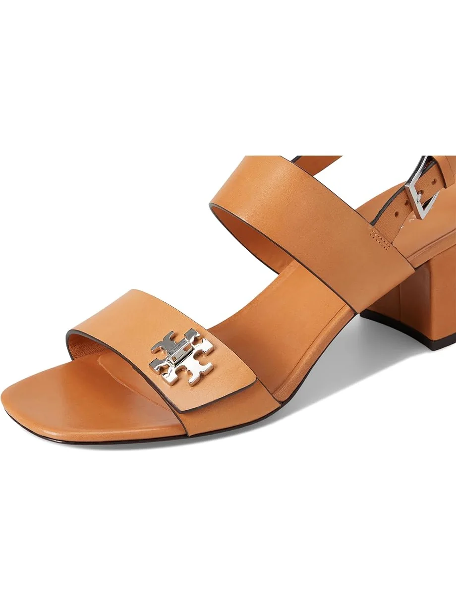 Туфли Tory Burch T Lock Heel Sandals 55mm — изображение 6 из 7, верблюжий