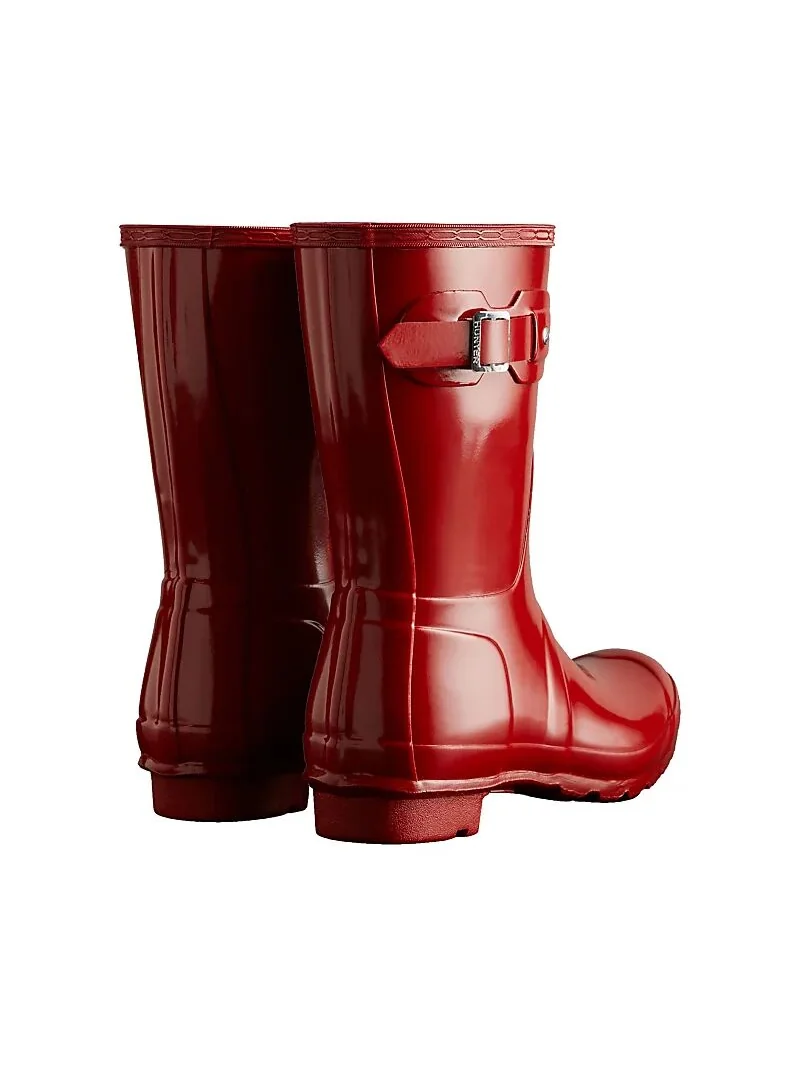 Сапоги резиновые женские HUNTER Original Short Gloss Rain — изображение 2 из 7, красный