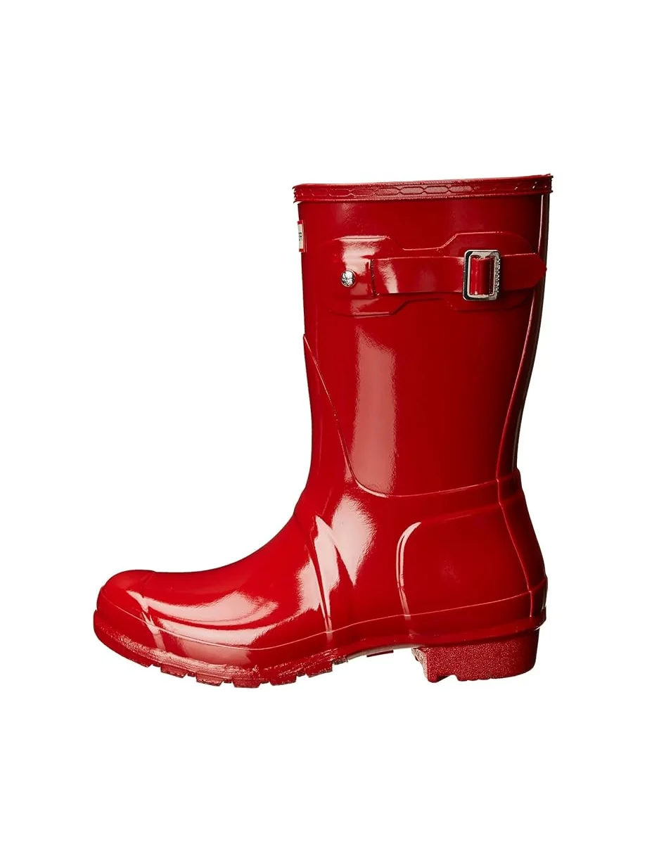 Сапоги резиновые женские HUNTER Original Short Gloss Rain — изображение 5 из 7, красный
