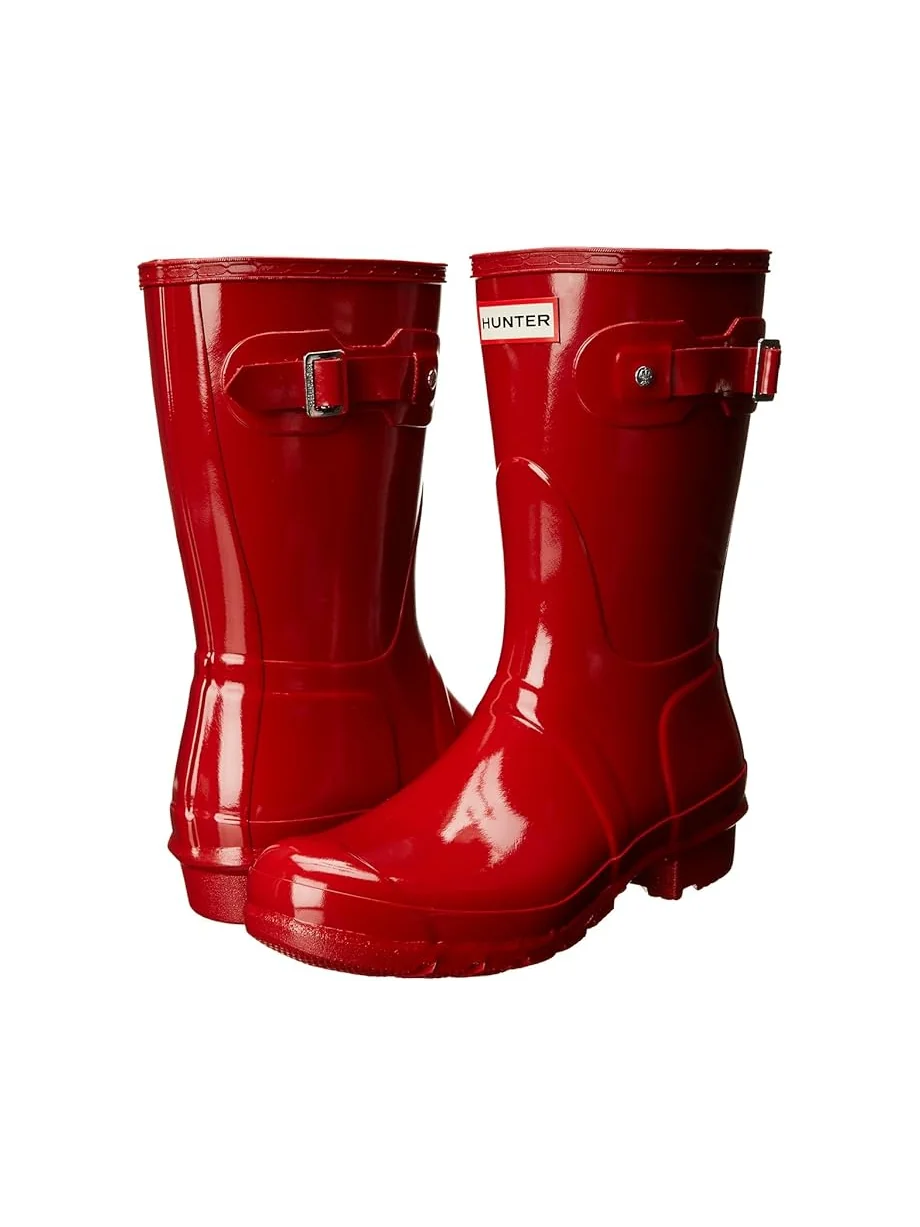 Сапоги резиновые женские HUNTER Original Short Gloss Rain — изображение 7 из 7, красный