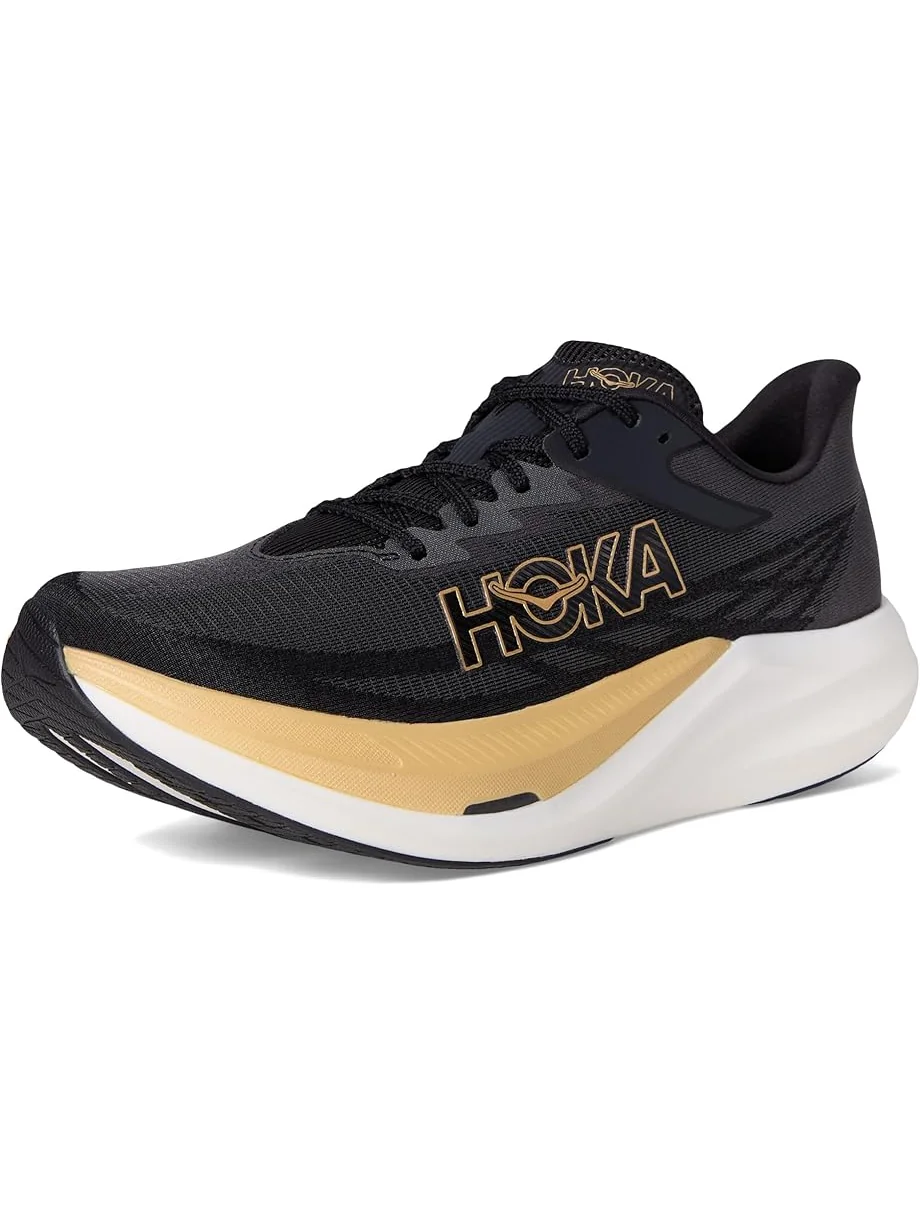 Женские кроссовки Hoka Rocket X 3 — изображение 7 из 7, черный/золотистый