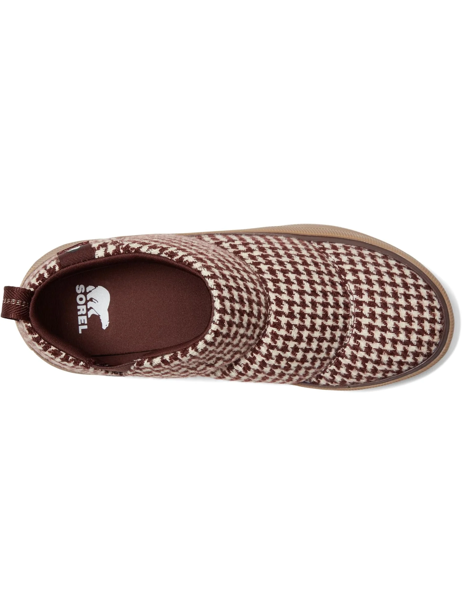 Ботинки женские SOREL Out N About Iv Mini Puffy короткие текстильные — изображение 2 из 7, красно-белый