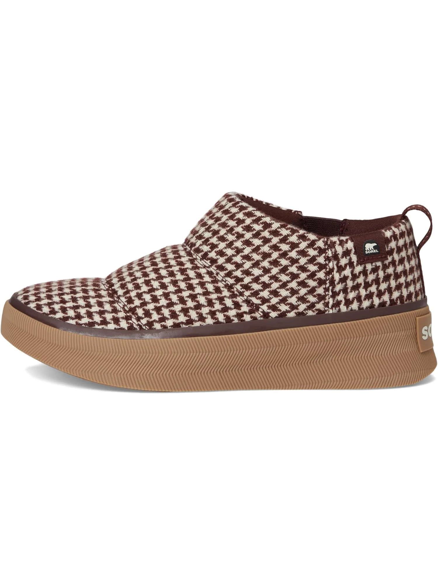 Ботинки женские SOREL Out N About Iv Mini Puffy короткие текстильные — изображение 4 из 7, красно-белый