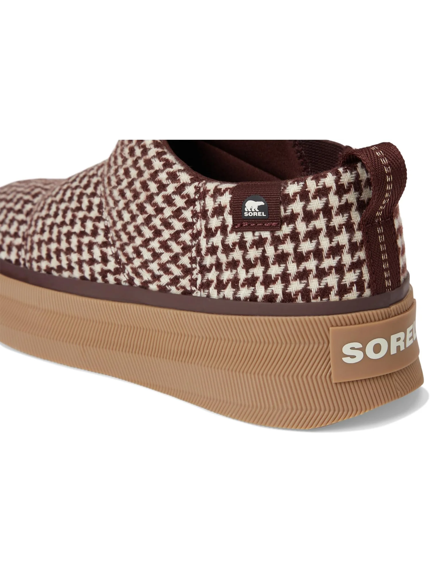 Ботинки женские SOREL Out N About Iv Mini Puffy короткие текстильные — изображение 6 из 7, красно-белый
