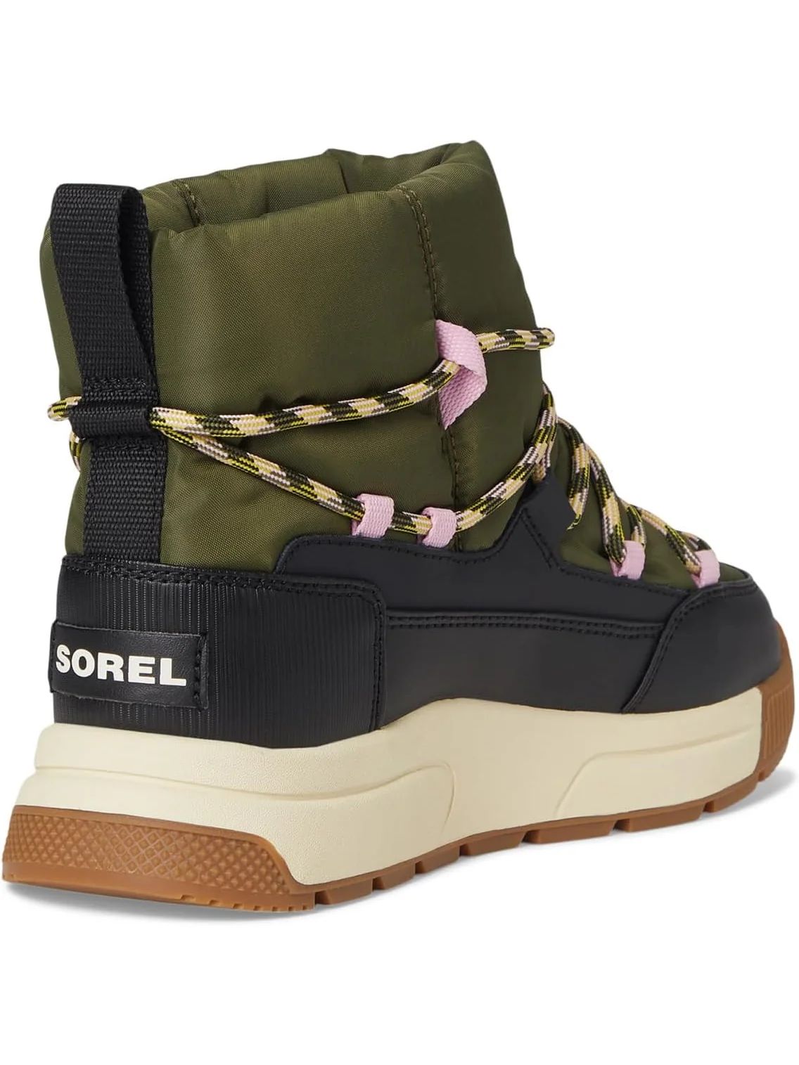 Ботинки женские SOREL Whitney Iii Slip-on водонепроницаемые из нейлона — изображение 5 из 7, зелено-черный