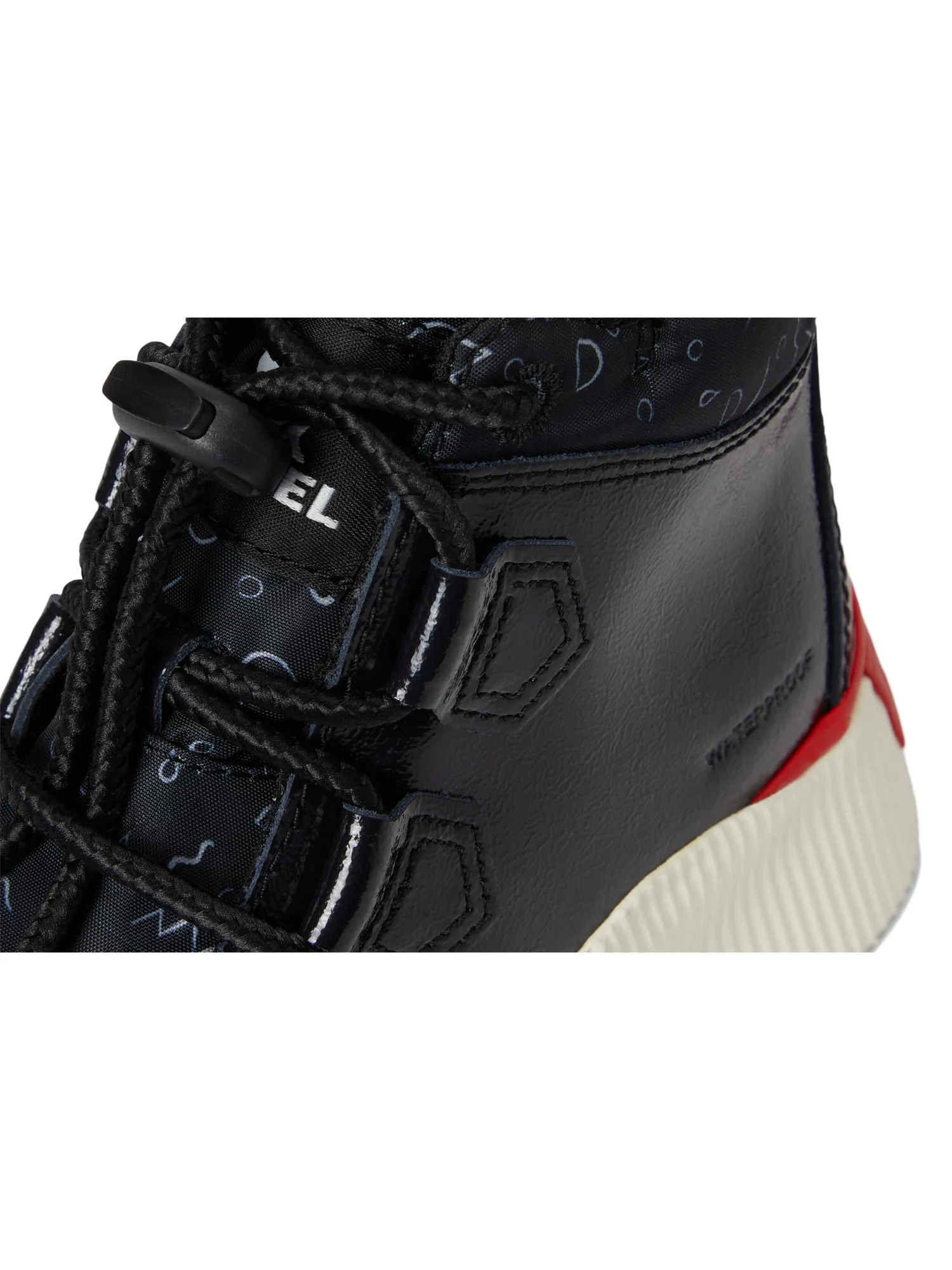 Ботинки SOREL Kids Out N About Iv Classic Waterproof — изображение 6 из 7, черный/яркий красный